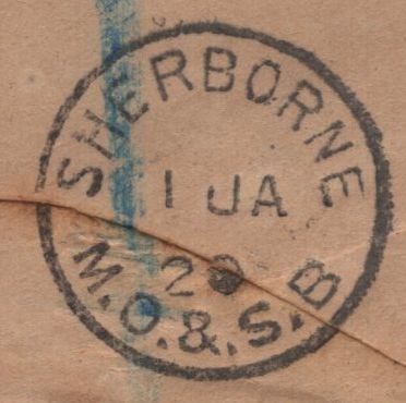 141989 1920 'WAR PENSIONS COMMITTEE' MAIL SENT 'EXPRESS' WITHIN SHERBORNE.