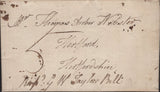 141992 1807 MAIL LONDON TO HERTFORD WITH BOXED 'Falcon/Street' RECEIVERS HAND STAMP.