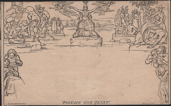 141995 1840 1D MULREADY LETTERSHEET, GOOD UNUSED.