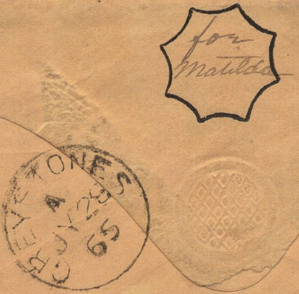 142007 1865 ILLUSTRATED 'THE PHONOGRAPHIC ENVELOPE' ADDRESSED TO BENNETSBRIDGE, CO. KILKENNY.