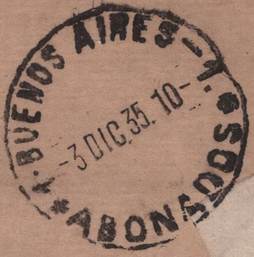 142010 1935 AIR MAIL GLASGOW TO BUENOS AIRES WITH 2/6 SEAHORSE (SG450) X 8.