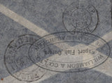 142014 1936 AIR MAIL ABERDEEN TO SAO PAULO, BRAZIL WITH 2/6 SEAHORSE (SG450) AND 1S PHOTOGRAVURE (SG449).