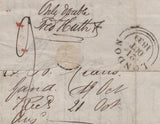 142026 1839 LETTER GAND (GHENT) TO LONDON WITH VERY FINE STRIKE 'REBATE/CROWN 23 OC 23 1839/F.B.O.' HAND STAMP (L298c).