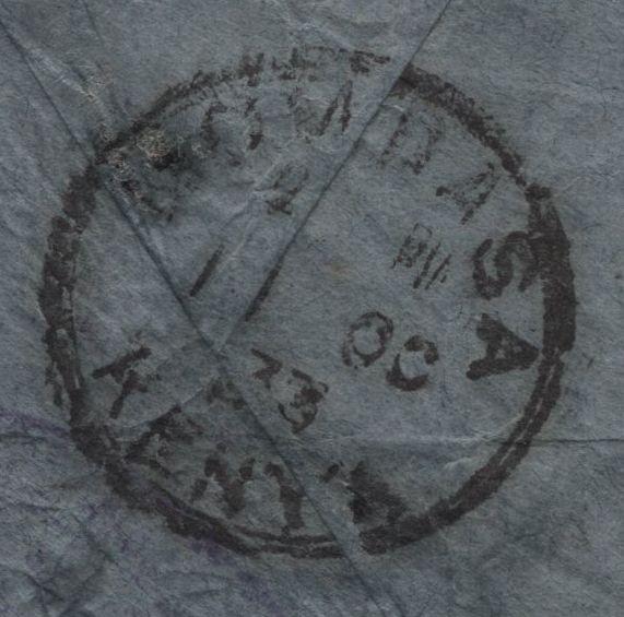 142032 1933 AIR MAIL  LONDON TO MOMBASA, KENYA WITH 5S SEAHORSE (SG416) ALSO KGV 1D AND 6D.