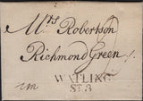 142035 1794 MAIL USED IN LONDON WITH 'WATLING/ST. 3' RECEIVERS HANDSTAMP IN BLACK. (L420).