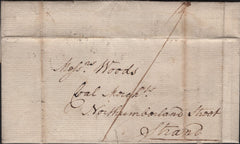 142036 1795 MAIL USED IN LONDON WITH 'LINCS.INN/- 2 -' RECEIVERS HANDSTAMP (L419).