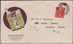 142042 1942 ILLUSTRATED ADVERTISING MAIL,  PRINTED PAPER RATE USED IN LONDON.
