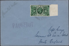 142045 1935 PAQUEBOT MAIL TO HAMPSHIRE KGV ½d SILVER JUBILEE (SG453).