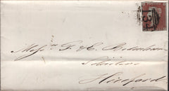 142055 1846 MAIL BRISTOL TO HEREFORD 1D (SG8), PRINTED BILL HEAD.