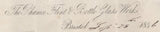 142055 1846 MAIL BRISTOL TO HEREFORD 1D (SG8), PRINTED BILL HEAD.