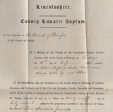 142057 1852 MAIL SLEAFORD, LINCS TO STAMFORD 1D (SG8), FINE PRINTED CONTENT 'LIncolnshire County Lunatic Asylum.'