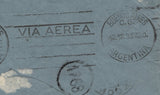 142082 1937 AIRMAIL LONDON TO BUENOS AIRES, ARGENTINE WITH 5S SEAHORSE (SG451) AND 1S (SG449) X 3.