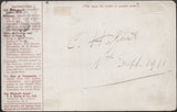 142085 1911 FIRST U.K AERIAL POST, LONDON POSTCARD IN RED-BROWN SIGNED 'C HUBERT' THE PILOT WHO CRASHED HIS PLANE.