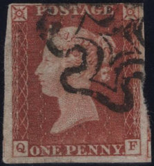 142122 1843 1D PL.41 (SG8)(QF) GOOD USED.
