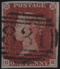142126 1844 1D PL.46 (SG8)(GK) FINE USED.