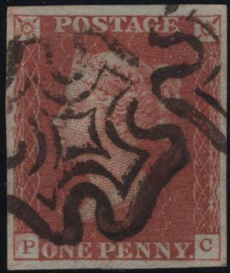 142132 1843 1D PL.32 (SG8)(PC) FINE USED.