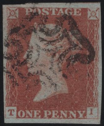 142137 1842 1D PL.24 (SG8)(TI) FINE USED.
