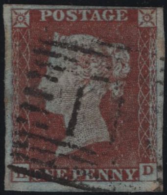 142139 1844 1D PL.46 (SG8)(HD) GOOD USED.