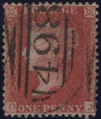 142141 1856 DIE 2 1D PL.48 ORANGE-BROWN ON BLUED PAPER (SG29 SPEC C8(5) GOOD TO FINE USED.