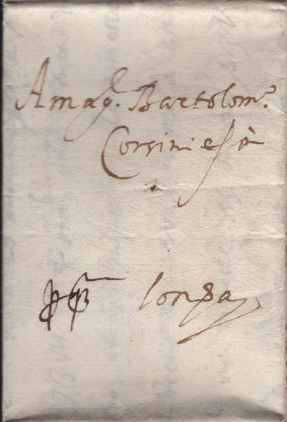 142143 1595 CORSINI MAIL FROM FLORENCE TO LONDON.
