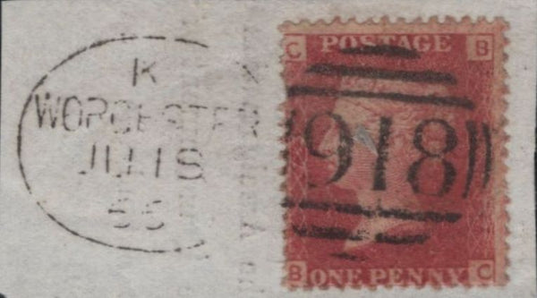 142162 1866 PIECE 1D PL.73 (SG43) 'WORCESTER/918' SPOON FIFTH RE-CUT (RA132).