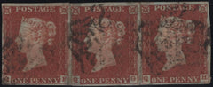 142175 1843 1D PL.34 (SG8) RE-JOINED STRIP OF 3.