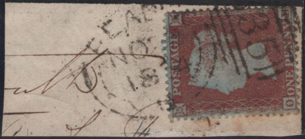 142183 1854 PIECE 1D (SG17) 'READING/635' 'BISCUIT' DUPLEX (RA112).