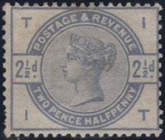 142190 1884 STAMP COMMITTEE DE LA RUE 2½D BLUE PERFORATED COLOUR TRIAL (SG190) WHITE PAPER WMK CROWN, GOOD UNUSED.