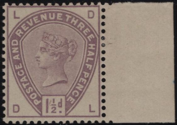142203 1884 STAMP COMMITTEE DE LA RUE 1½D PURPLE ON GREY PERFORATED UNWATERMARKED PAPER COLOUR TRIAL (SG188), FINE UNUSED.