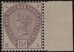 142203 1884 STAMP COMMITTEE DE LA RUE 1½D PURPLE ON GREY PERFORATED UNWATERMARKED PAPER COLOUR TRIAL (SG188), FINE UNUSED.