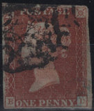 142223 1840-41 MATCHED QUARTET 1D BLACK (SG2) AND RED (SG7) PLATE 10 LETTERED BD INCLUDING 1D RED PRE-PROVISIONAL (AS69), 1D BLACK STATE 2 (SG3) (SPEC AS70)  AND 1D REDS STATE 2 (AS71) INCLUDING ONE ON COVER.