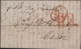 142240 1841 MAIL LONDON TO CADIZ, SPAIN, POST PRE-PAID.