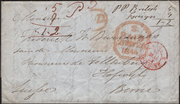 142241 1844 MAIL BROOK STREET, LONDON TO BERNE, SWITZERLAND.