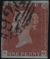 142255 1846 1D PL.71 (SG8)(SG RE-ENTRY SPEC BS60a) FINE USED.