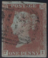142259 1846 1D PL.70 (SG8)(TI) GOOD TO FINE USED.