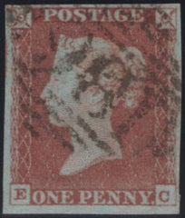 142260 1846 1D PL.70 (SG8)(EC) GOOD TO FINE USED.