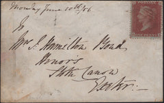 142264 1856 MAIL SOUTH MOLTON, DEVON TO EXETER 1D (SG29) '724' NUMERAL OF SOUTH MOLTON IN BROWN (SPEC C8ug) CAT £4500.