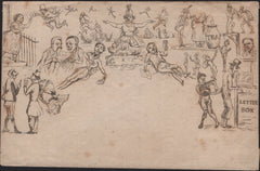 142269 CIRCA 1840 CONTEMPORARY REPRODUCTION OF SOUTHGATE CARICATURE NO.2 - 'THE LADIES ENVELOPE'.