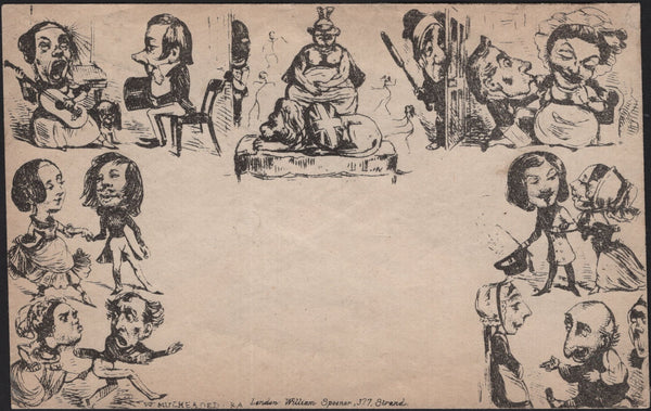 142271 1840 ORIGINAL SPOONER CARICATURE NO.1  WITH SCENES OF FLIRTATION.