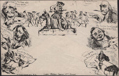 142274 1840 ORIGINAL SPOONER CARICATURE NO.3 'READING LETTERS'.