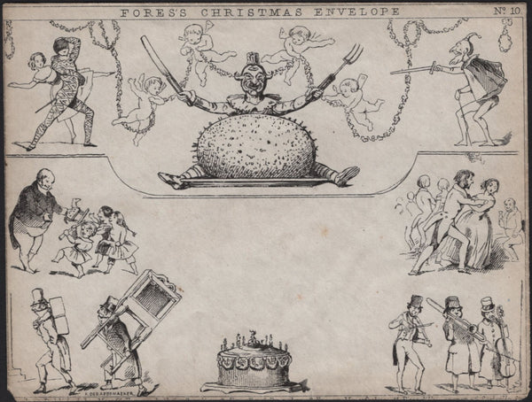 142278  CIRCA 1890 DERAEDEMAEKER REPRINT 'FORES'S  CHRISTMAS ENVELOPE No.10'.
