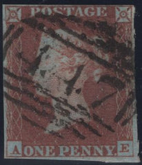 142308 1847 1d PL.77 (SG8)(AE MISSING IMPRIMATUR LETTERING).