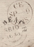 142309 1848 MAIL LONDON TO WISBECH 1D PL.76 (SG8g) 'Fleet St E.O' HANDSTAMP'.