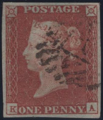 142315 1847 1D PL.76 THICK OUTER FRAME TO STAMP (SG8g)(KA) FINE USED.