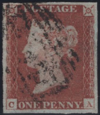 142317 1847 1D PL.75 (SG8)(CA) FINE USED.