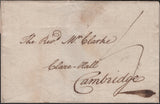 142323 CIRCA 1781-85 MAIL WAKEFIELD TO CAMBRIDGE WITH 'WAKE/FIELD' HANDSTAMP (YK3034).