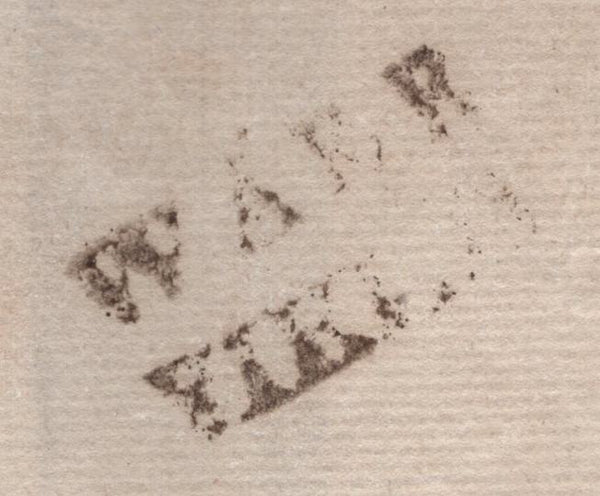 142323 CIRCA 1781-85 MAIL WAKEFIELD TO CAMBRIDGE WITH 'WAKE/FIELD' HANDSTAMP (YK3034).