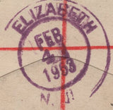 142337 1953 REGISTERED AIRMAIL 'FPO 443' (MALTA) TO USA WITH SINGLE USAGE KGVI £1 BROWN (SG512)