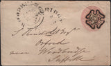 142351 1843 1D PINK LONDON TO WOODBRIDGE, SUFFOLK VERY FINE LONDON MALTESE CROSS.