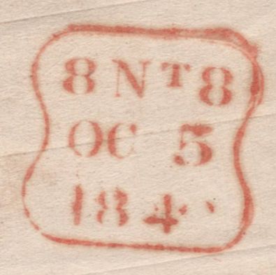 142353 1840 1D MULREADY WRAPPER USED WITHIN LONDON, BLACK MALTESE CROSS AND 'T.P/CharlesSt Westr' RECEIVERS HANDSTAMP IN BLUE.